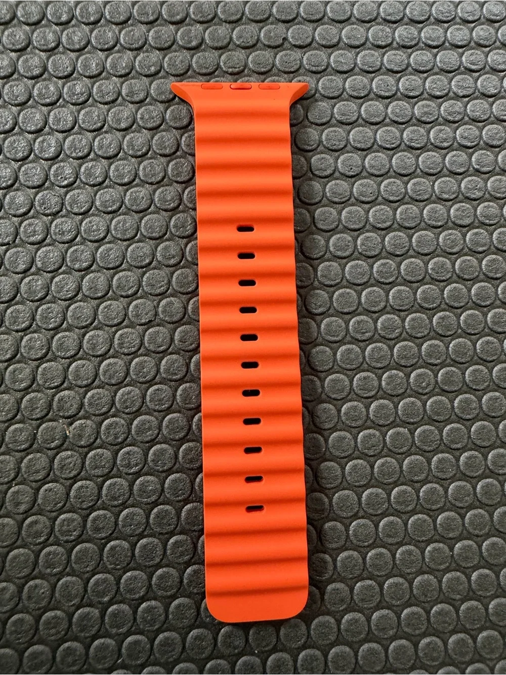 Apple Original Orange Ocean Band  Ultra 49mm with Titanium Hardware